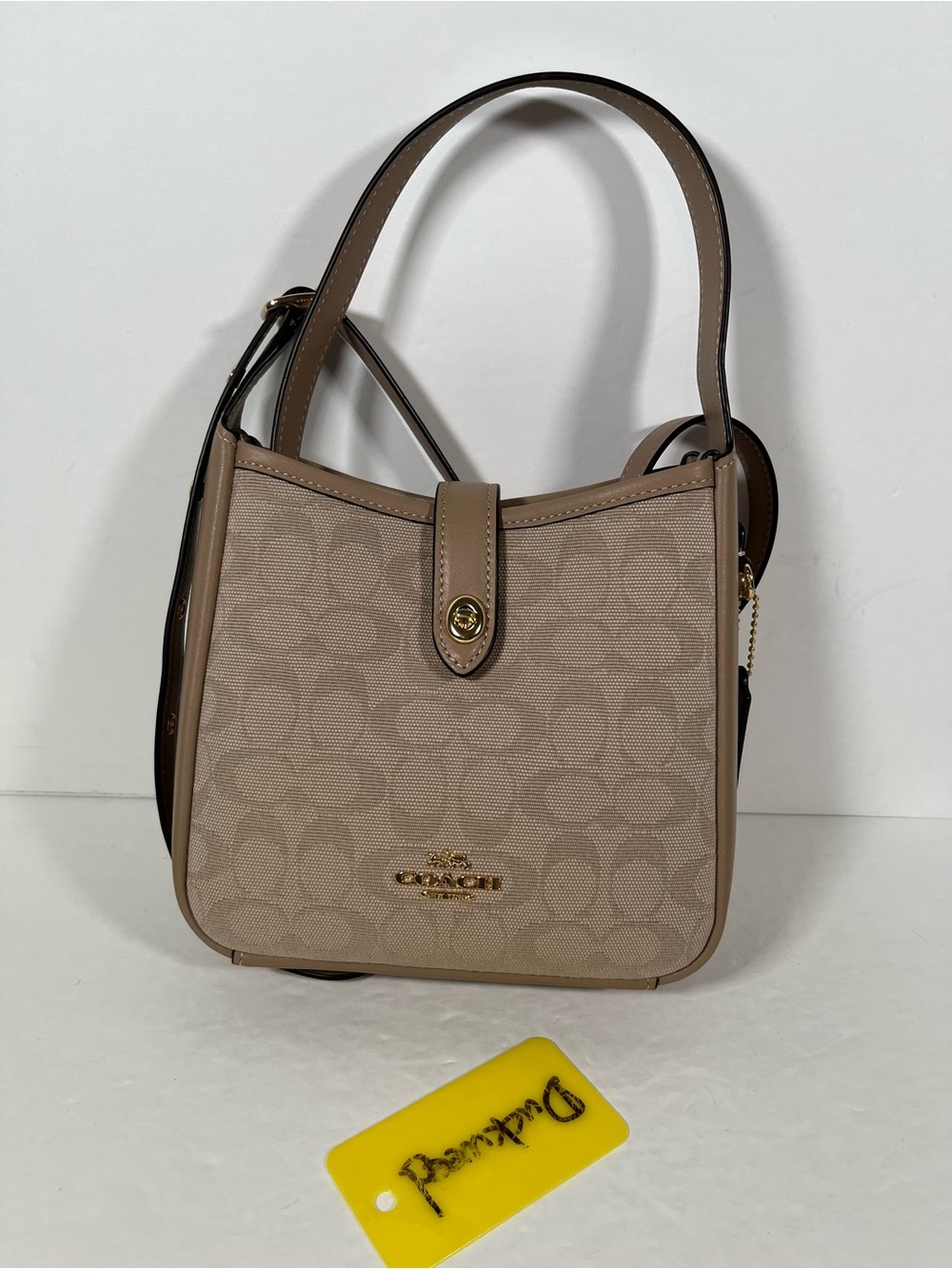 Coach Hadley mini crossbody bag with signature canvas NWT